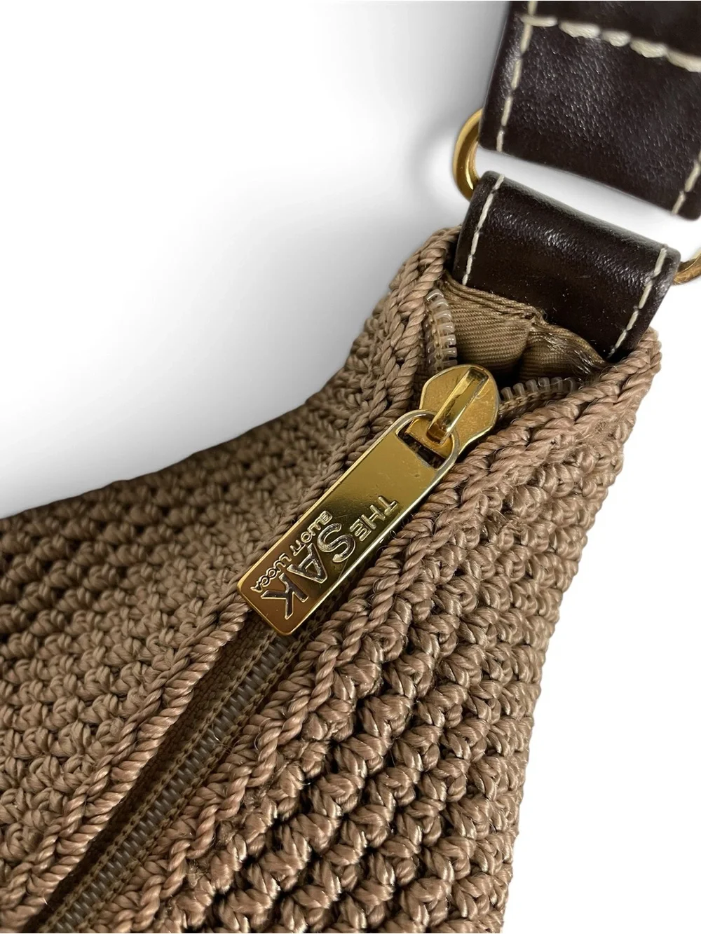 The Sak Woven Hobo shoulder Bag tan/ brown